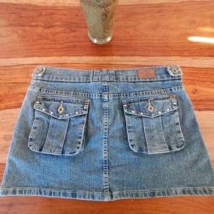 White Owl 5 Pocket Denim Mini Skirt SZ-11/12